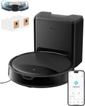 Lefant M350 Max Robot Vacuum and Mop,10000Pa Powerful Suction,75-Day Self-Emptying,240 Min Runtime,2.4G WiFi/Alexa/APP Control, Precision Mapping,Carpet & Hard Floors,Black