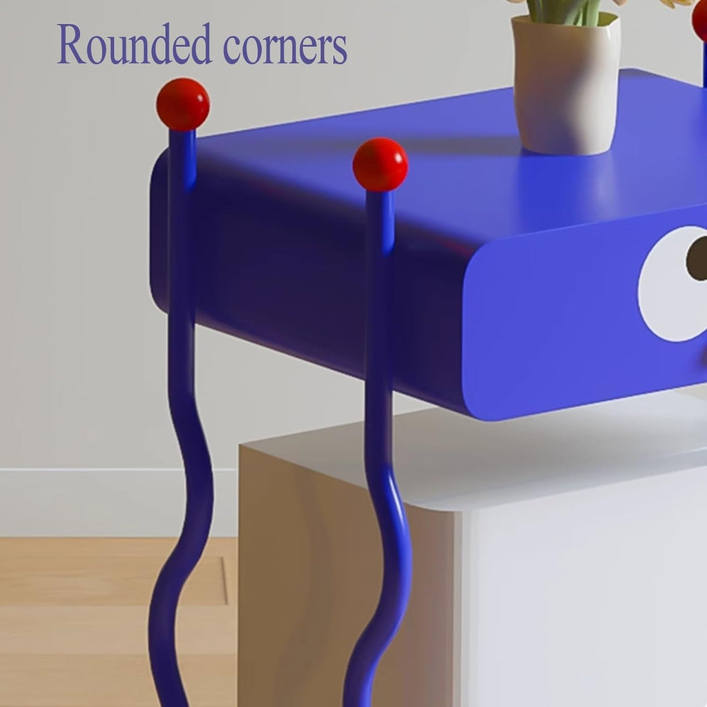 Metal Storage Cabinet 20 Inches Wide for Robot Vacuum and Mop Self Emptying, Robot Vacuum Stand Cabinet Vacuum Garage Hiding Cabinet Side Table for Living Room