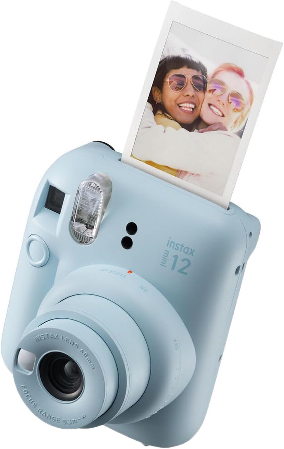 FUJIFILM INSTAX MINI 12 Instant Camera Pastel Blue Bundle with Instant Film- 20 Photo Sheets with Camera Case and Accessories Ideal Gift for Kids, Teenage Girl & Adults
