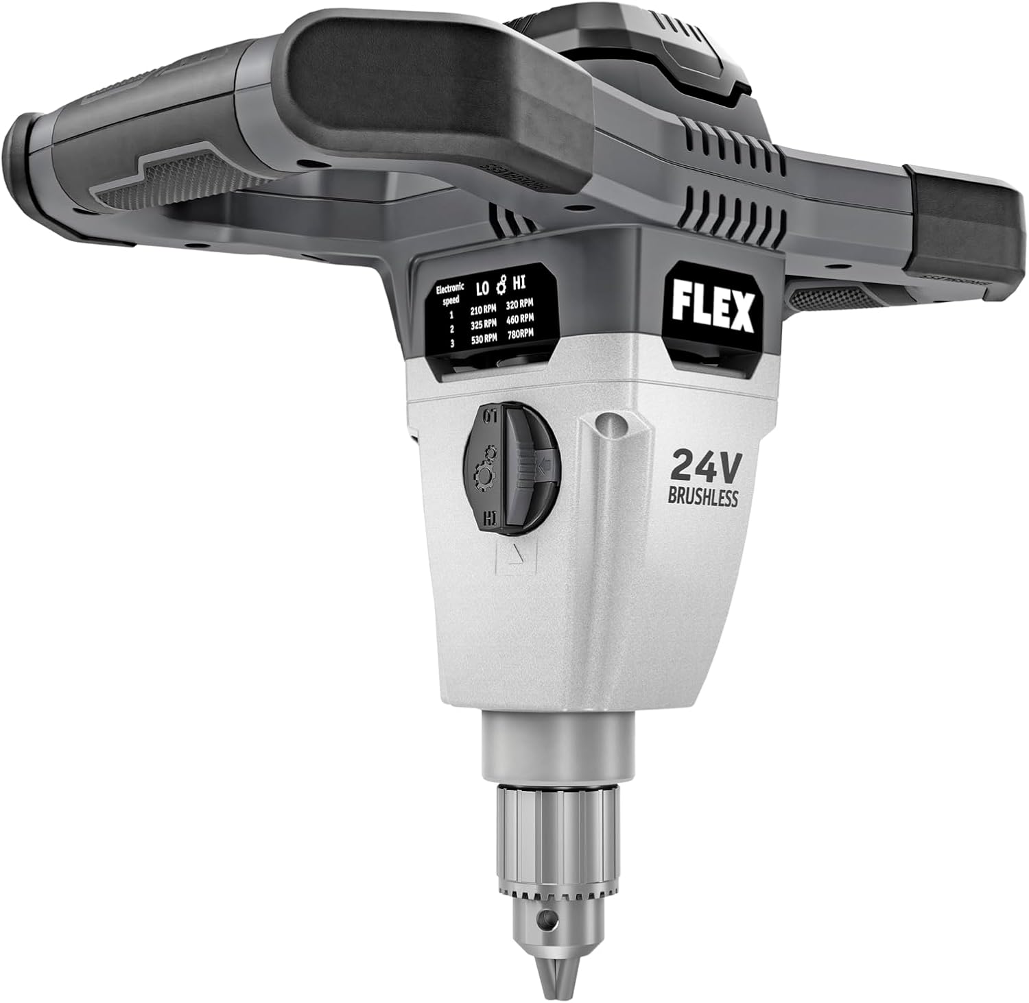 FLEX 24V Brushless Cordless Mud Mixer Tool Only, Battery and Charger Not Included - FX6151-Z, Grey/Black