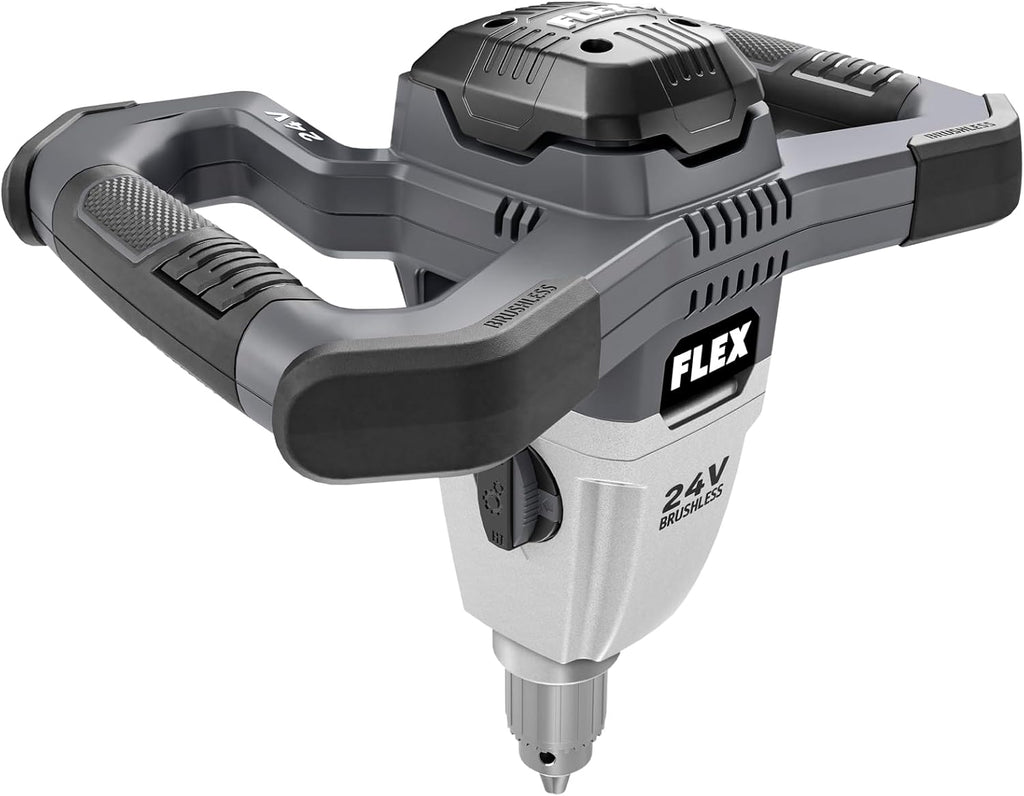 FLEX 24V Brushless Cordless Mud Mixer Tool Only, Battery and Charger Not Included - FX6151-Z, Grey/Black