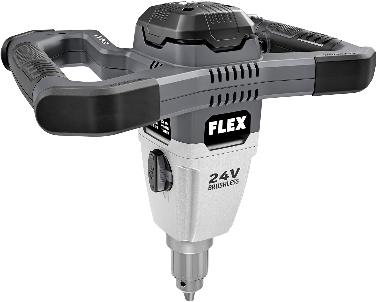 FLEX 24V Brushless Cordless Mud Mixer Tool Only, Battery and Charger Not Included - FX6151-Z, Grey/Black