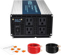 WZRELB 2000W Pure Sine Wave Inverter 12V DC to 110V 120V AC Power Converter with LED Display, Off-Grid Portable Power Inverter with 4 AC Outlets for Home, RV, Truck, Camping