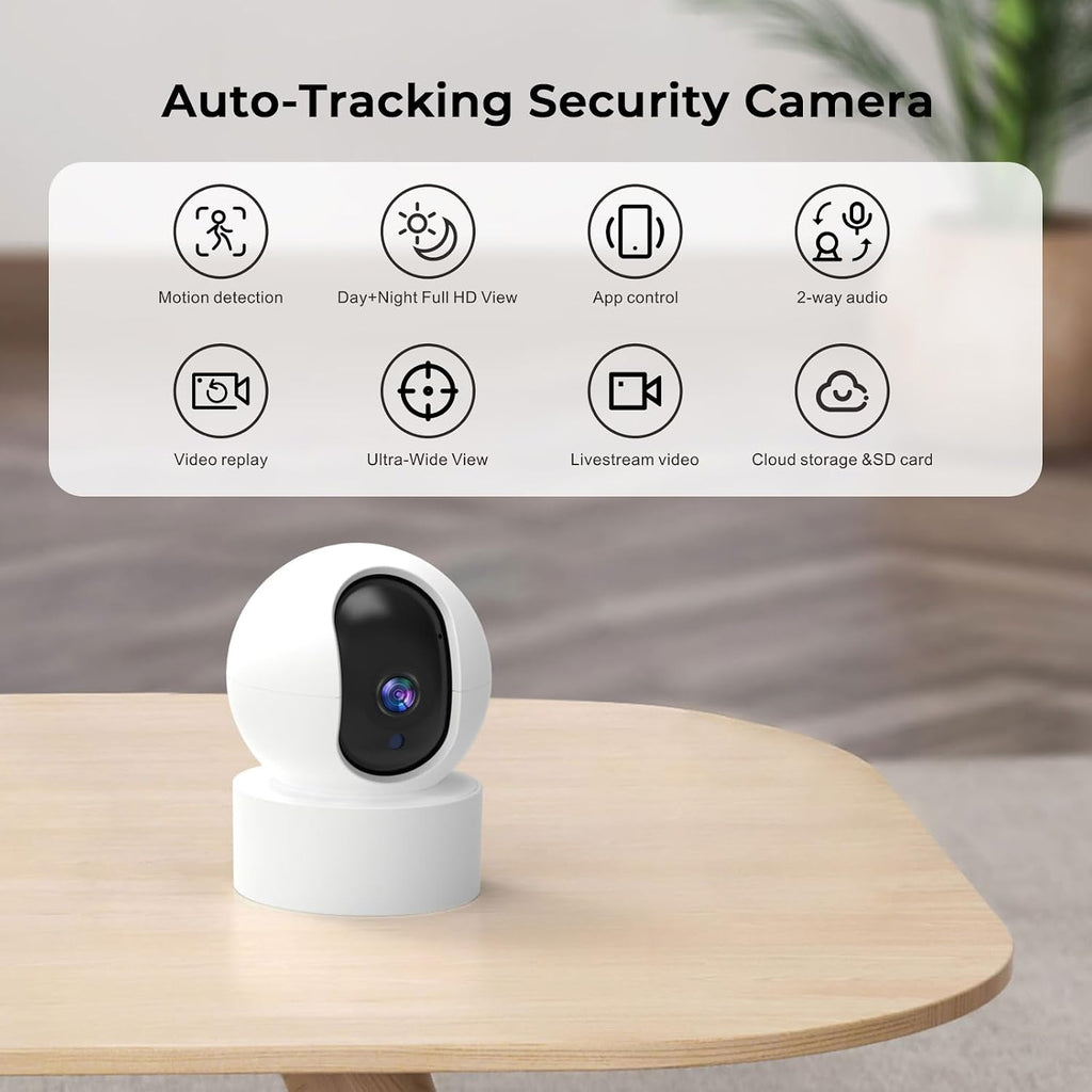 Home Security System with WiFi 2MP HD Secutity Camera,17 Piece Alarm Kits Home Security Camera System,Compatible with Alexa,Google Assistant, No Contract Required,
