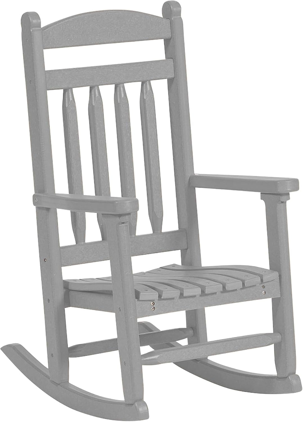 DutchCrafters Kids Porch Rocking Chair, Toddler Rocker for Ages 2-6, Kids Plastic Patio Set Rocking Chair Indoor or Outdoor Playhouse Accessories - Amish Made in USA (Gray)
