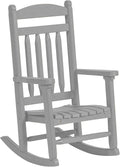 DutchCrafters Kids Porch Rocking Chair, Toddler Rocker for Ages 2-6, Kids Plastic Patio Set Rocking Chair Indoor or Outdoor Playhouse Accessories - Amish Made in USA (Gray)