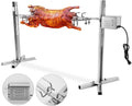 Electric Rotisserie Kit, Camping Spit Grill Roaster For Lamb Hog Pig, Height Adjustable Universal Complete Large Grill Roaster Rod, Pig Chicken Hog Lamb Charcoal Cooker, Outdoor Use Rotisserie Spit