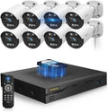 《80ft IR Night Vision & 5MP Super HD》Wired Security Camera System Outdoor, 5MP CCTV Cameras Systems with AI Motion Detection, Home Video Surveillance DVR Kits
