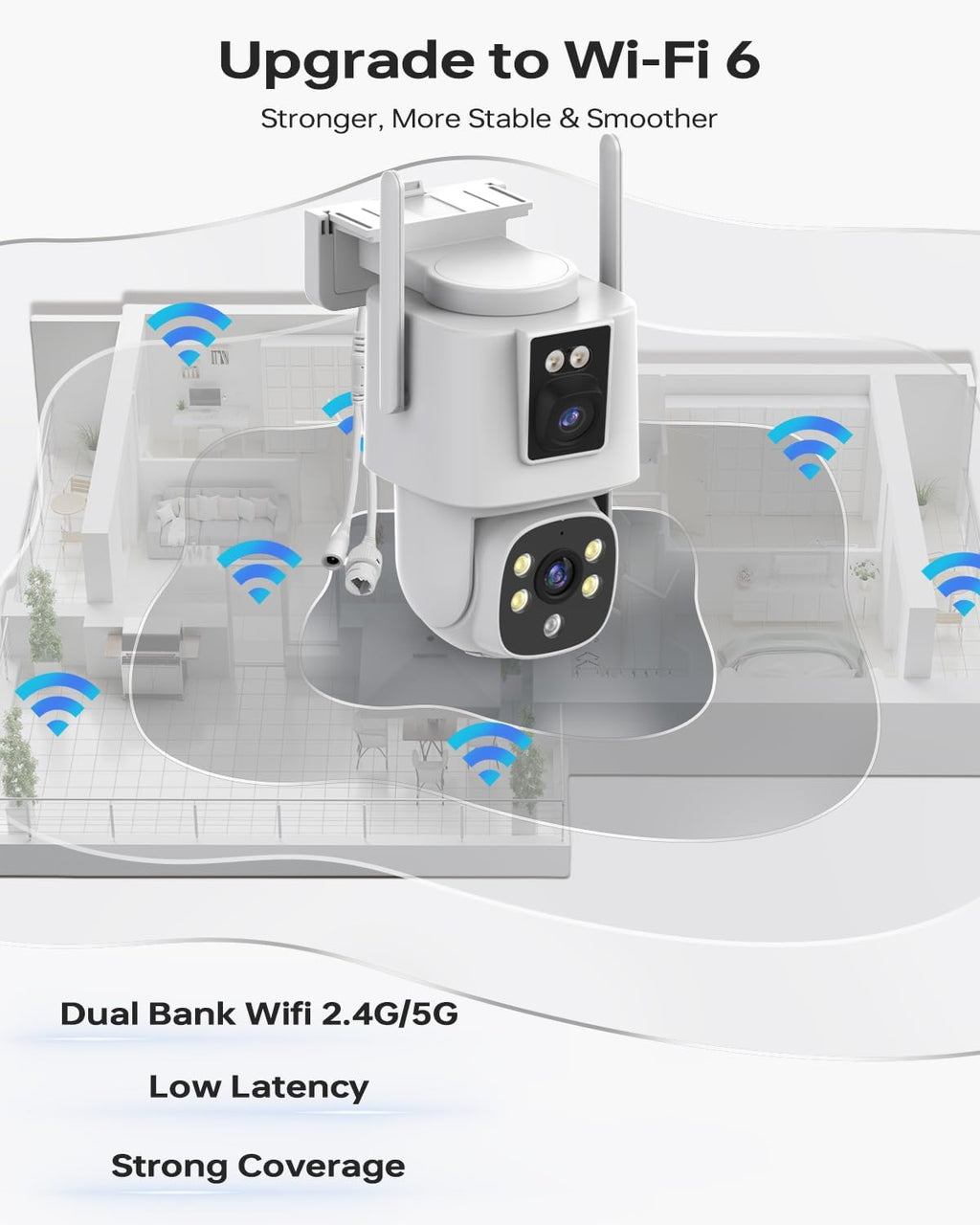 Wireless Outdoor Security Camera System, Wkkengd Dual Lens Dual Screen Auto Tracking 4 Home Surveillance Camera Set 12.5' Monitor 1TB 10CH NVR Color Night Vision 2 Way Audio Wi-Fi 6 Alexa Compatible