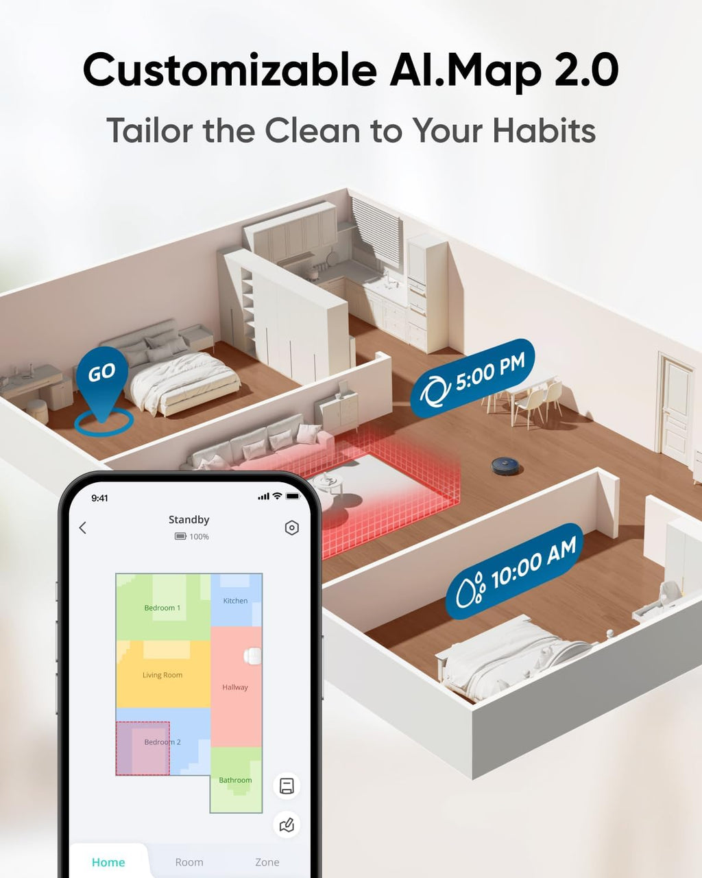 eufy X10 Pro Omni Robot Vacuum + 2 Replacement Washable Filter
