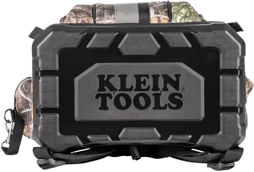 Klein Tools 62800BPCAMO Backpack Tool Bag, Tradesman Pro Extra-Large 40-Pocket Jobsite Camo Tool Backpack with Molded Bottom, Charging Port