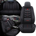 Car Seat Covers Full Set for Hyundai Accent 2018-2022 Leather Seat Covers, Waterproof Non-Slip Breathable Wear Seat Cover, Car Seat Protector Adapted Airbags（Standard, Black）