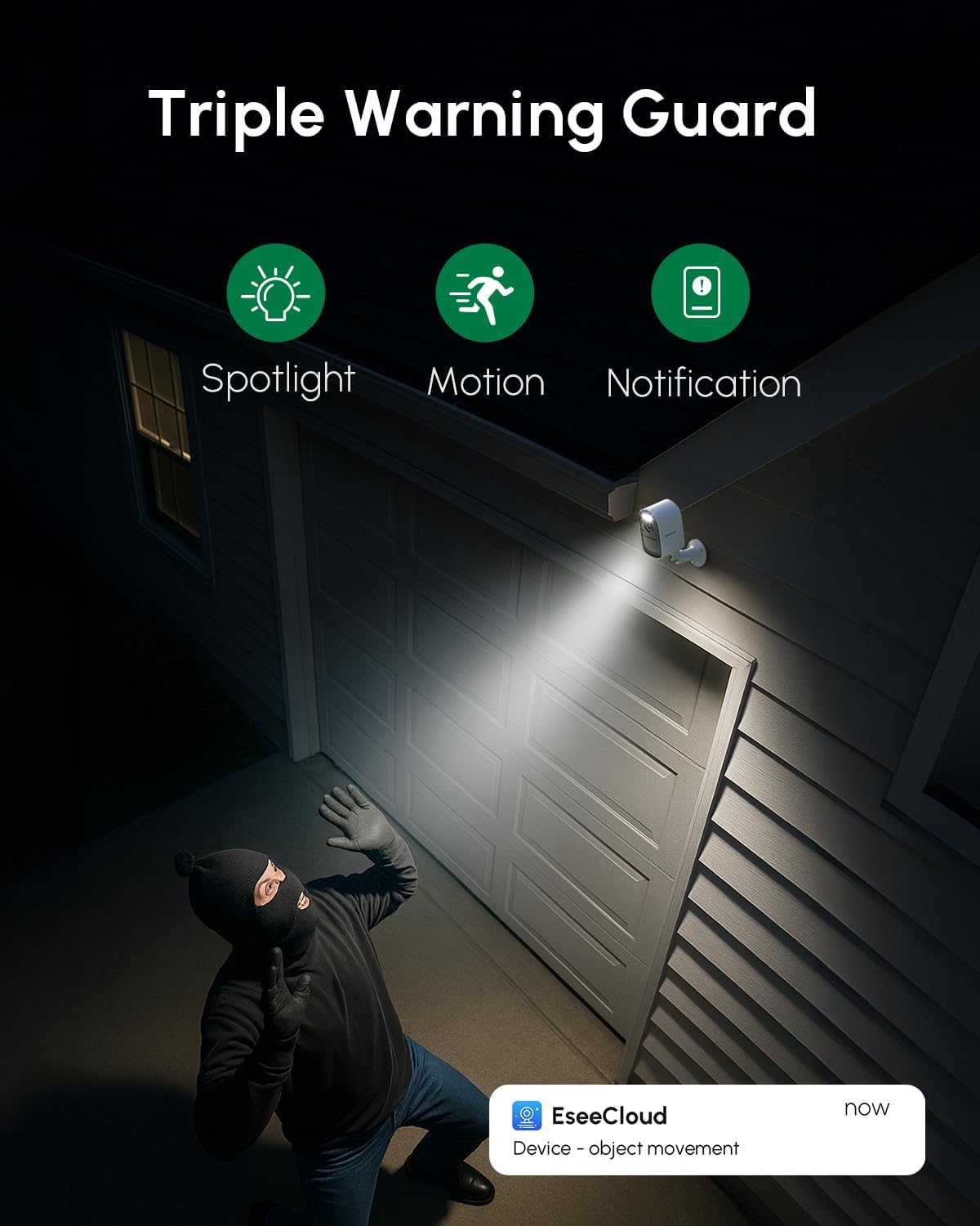 2K/4MP Solar Security Cameras Wireless Outdoor, 4 Battery Cameras with 4 Solar Panels, 5GHz & 2.4GHz WiFi, Spotlight Color Night Vision, PIR Motion Sensor, APP Remote Access for Home Security