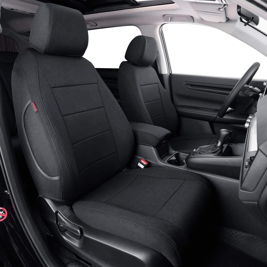 coverdream Full Set Custom Fit Seat Covers for Honda HRV EX,EX-L 2016 2017 2018 & 2016-2020 2021 2022 LX,Full Coverage Polyester Seat Protector (Black)