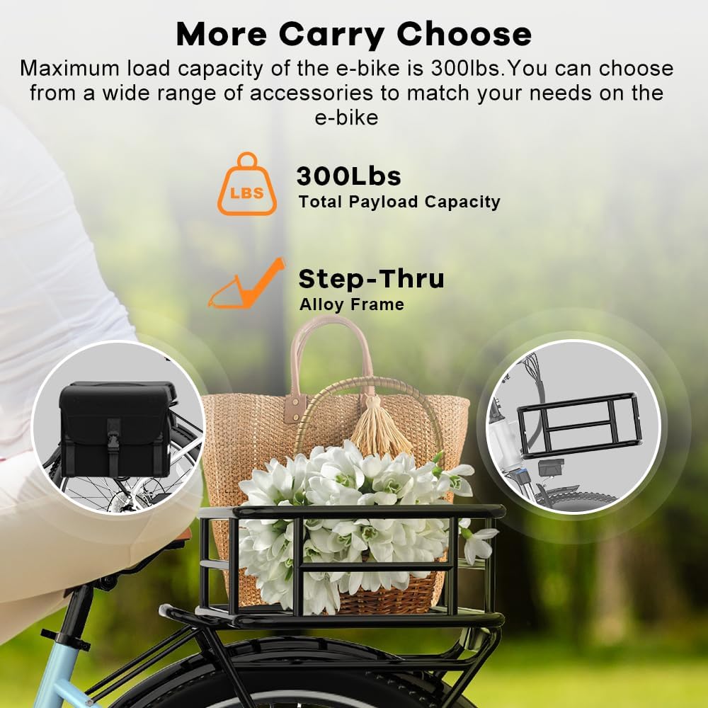 1000W/1500W Peak Electric Bike for Adults,up 80 Miles Removable Battery Ebike, 26/24''' UL Certified Electric Mountain E Bike,Adult Electric Bicycles for Commute Beach Snow