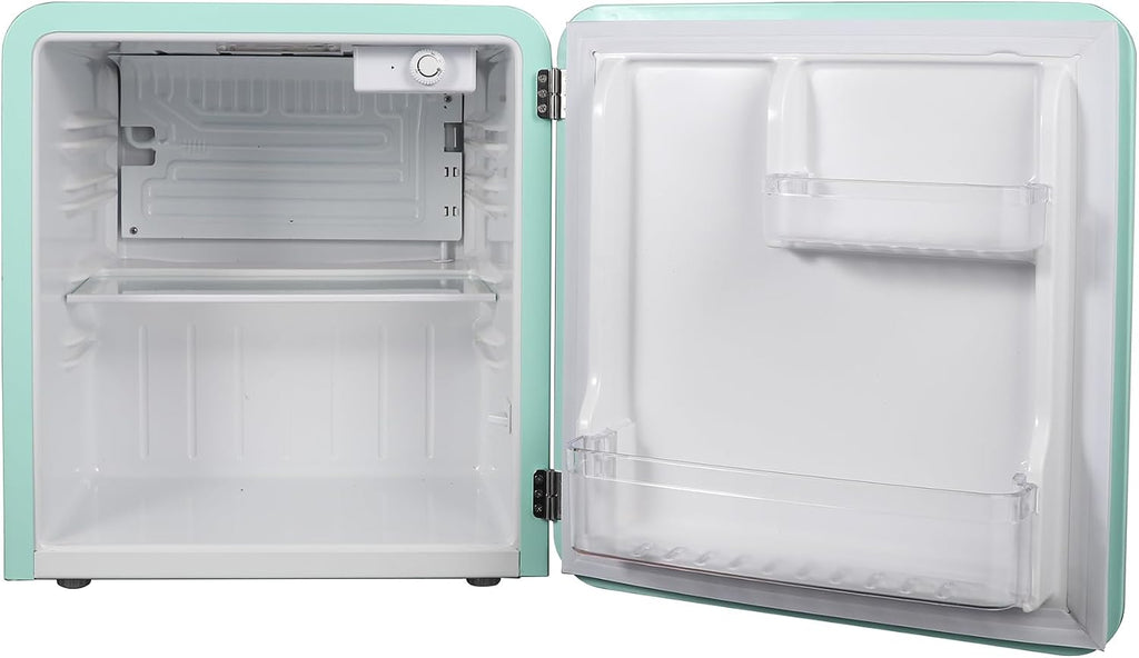 Magic Chef 17.5 in. 1.6 cu.ft. Retro Mini Refrigerator in Mint Green, Without Freezer