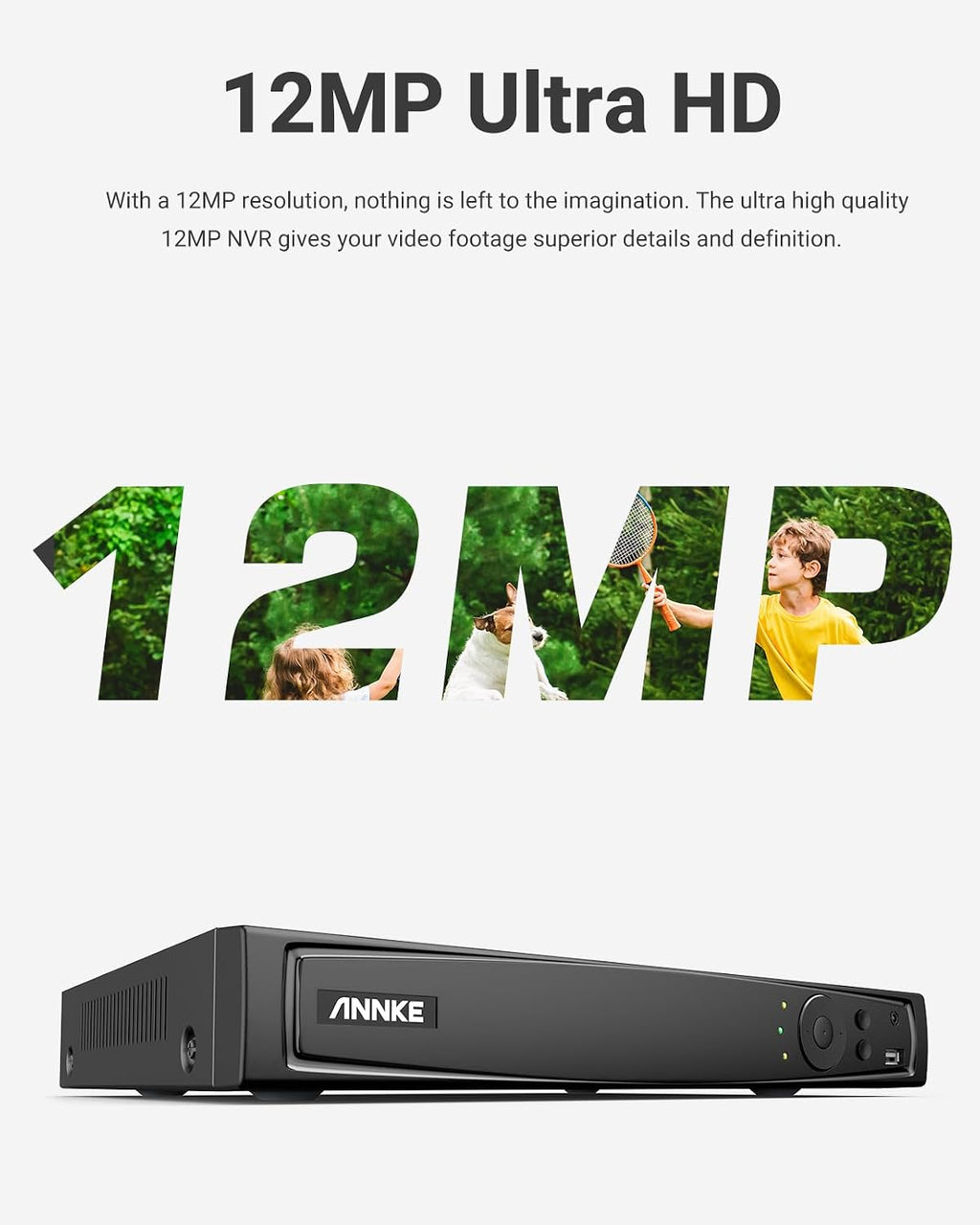 ANNKE 12MP 16CH NVR (4MP/5MP/8MP/12MP) POE Network Video Recorder for Home Security Camera System - Supports up to 16 x 12MP/4K IP Cameras, 24/7 Surveillance Recording, 4CH AI Features, No Hard Drive