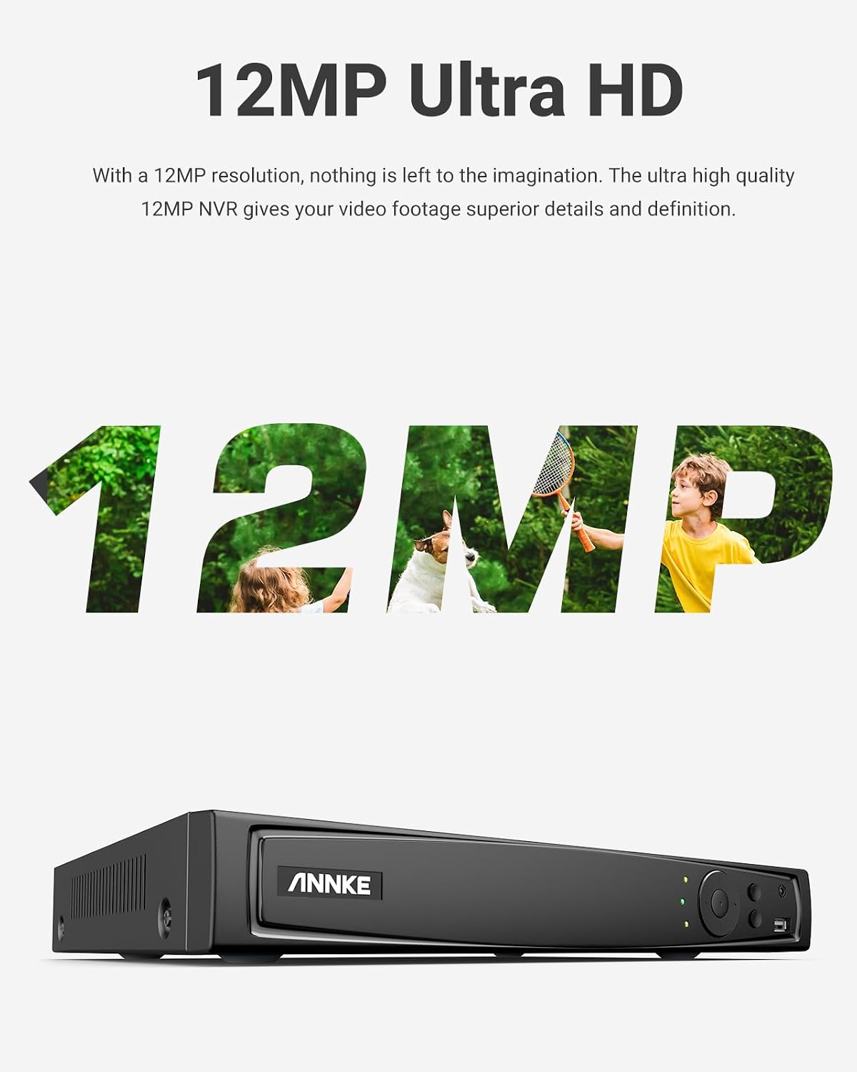 ANNKE 12MP 16CH NVR (4MP/5MP/8MP/12MP) POE Network Video Recorder for Home Security Camera System - Supports up to 16 x 12MP/4K IP Cameras, 24/7 Surveillance Recording, 4CH AI Features, No Hard Drive
