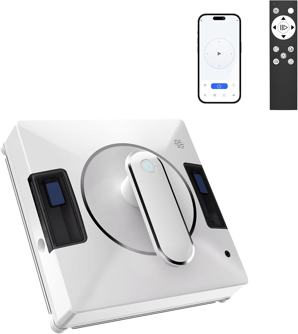 Smart Window Cleaning Robot With Dual Water Spray,3800pa Suction, Multiple Anti - Fall Protection,AI Path Planning,App & Remote Control,Ideal Window Washer Robot For High-Rise Windows And Glass Doors