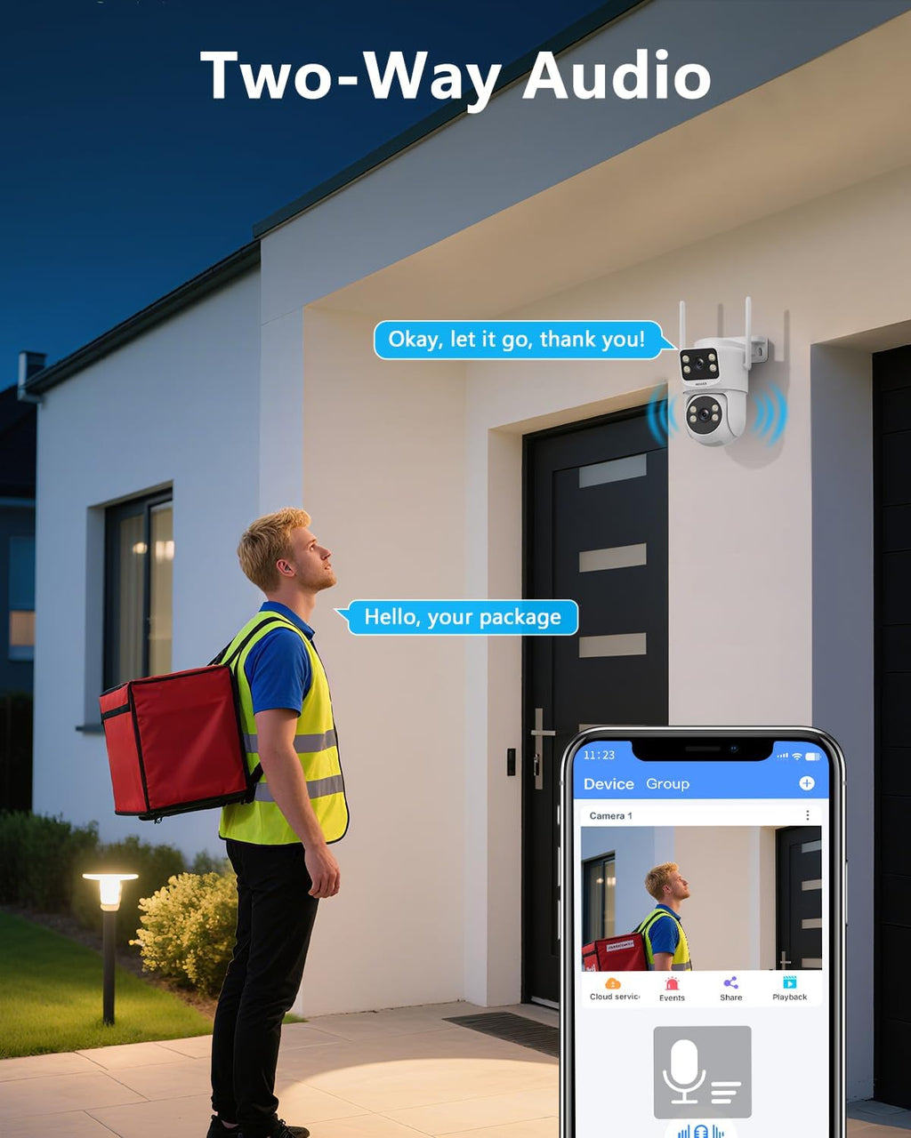 OOSSXX (2026 New) Dual Lens Wireless Security Camera System 4MP, 16CH WiFi NVR with 4 Cameras, 4 Antennas 55% Longer Range, Fixed + PTZ, 500GB HDD, No Monthly Fee