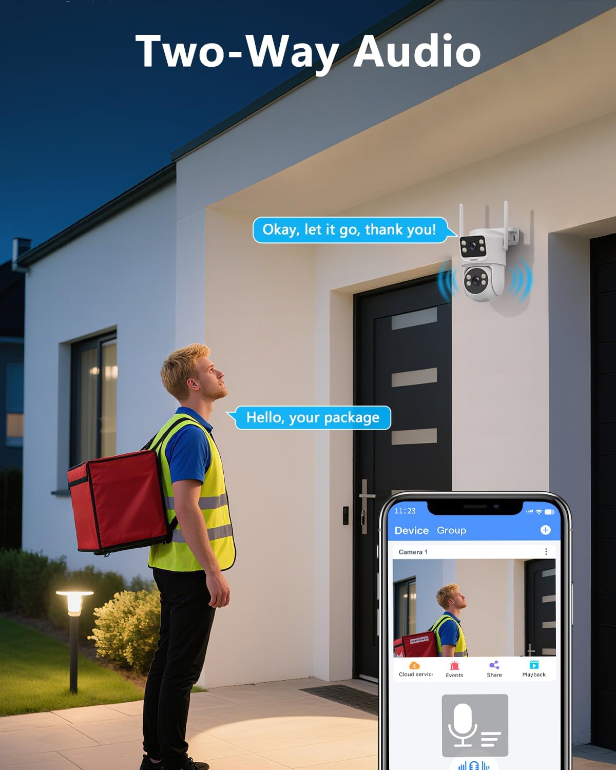 OOSSXX (2026 New) Dual Lens Wireless Security Camera System 4MP, 16CH WiFi NVR with 4 Cameras, 4 Antennas 55% Longer Range, Fixed + PTZ, 500GB HDD, No Monthly Fee