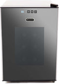 Whynter WC-201TDa Thermoelectric Wine Fridge, Freestanding Wine Cooler Refrigerator With Glass Door, Gray, 20 Bottle Capacity