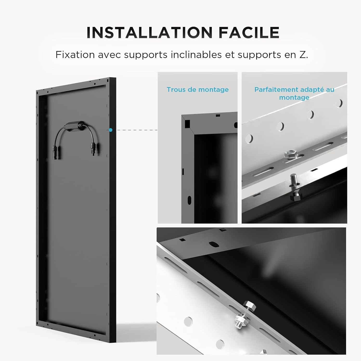 EcoFlow ZMS331-2-AKIT-2 100W Rigid Robust Durable Solar Panel - 2 PC