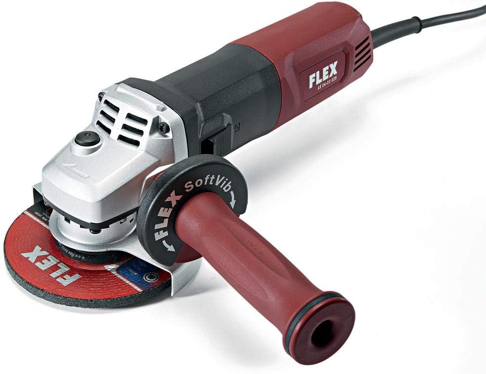 FLEX LE 14-11 125-12 Amp 4-1/2' / 5' Variable Speed Small Angle Grinder with Restart Protection and Side Switch