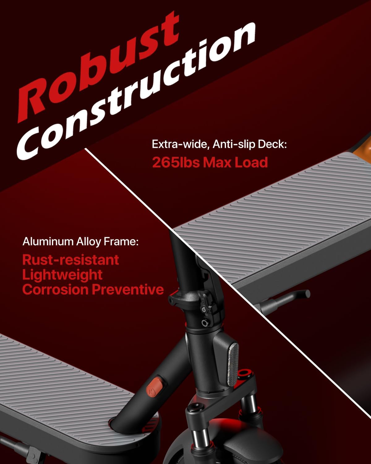 MEGAWHEELS Electric Scooter,Electric Scooter Adults Teens,10in Pneumatic Tires,350/500/600W Motor,19/31 Miles Range,15.5mph E Scooter with Smart APP Control for Commuting, Outdoor, Short Travel Gift