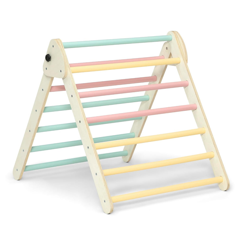Delta Children Lil' Climber Gym - Indoor Climbing Gym/Jungle Gym for Kids - Montessori Toy with Reversible Arch/Rocking Chair, Reversible Rock Wall/Slide Ramp and Pikler Triangle - for Toddlers 3+