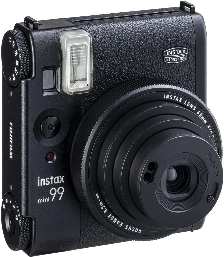 Fujifilm Instax Mini 99 Instant Camera Bundle with Fuji Instax Mini Instant Film Value Pack (40 Sheets) + Vintage Style Compatible Carrying Case - Black+ Photo Album – 64 Pockets + More