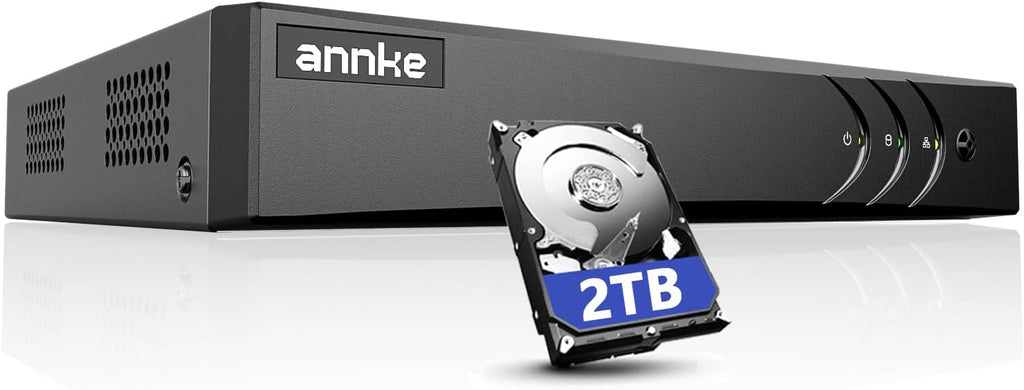 ANNKE 3K Lite 8CH Digital Video Recorder, H.265+ Hybrid 5-in-1 DVR with AI Human/Vehicle Detection, Work with 3K/5MP/4MP/2MP TVI/AHD/CVI/CVBS Cameras for Home Business Surveillance, 2TB HDD Included