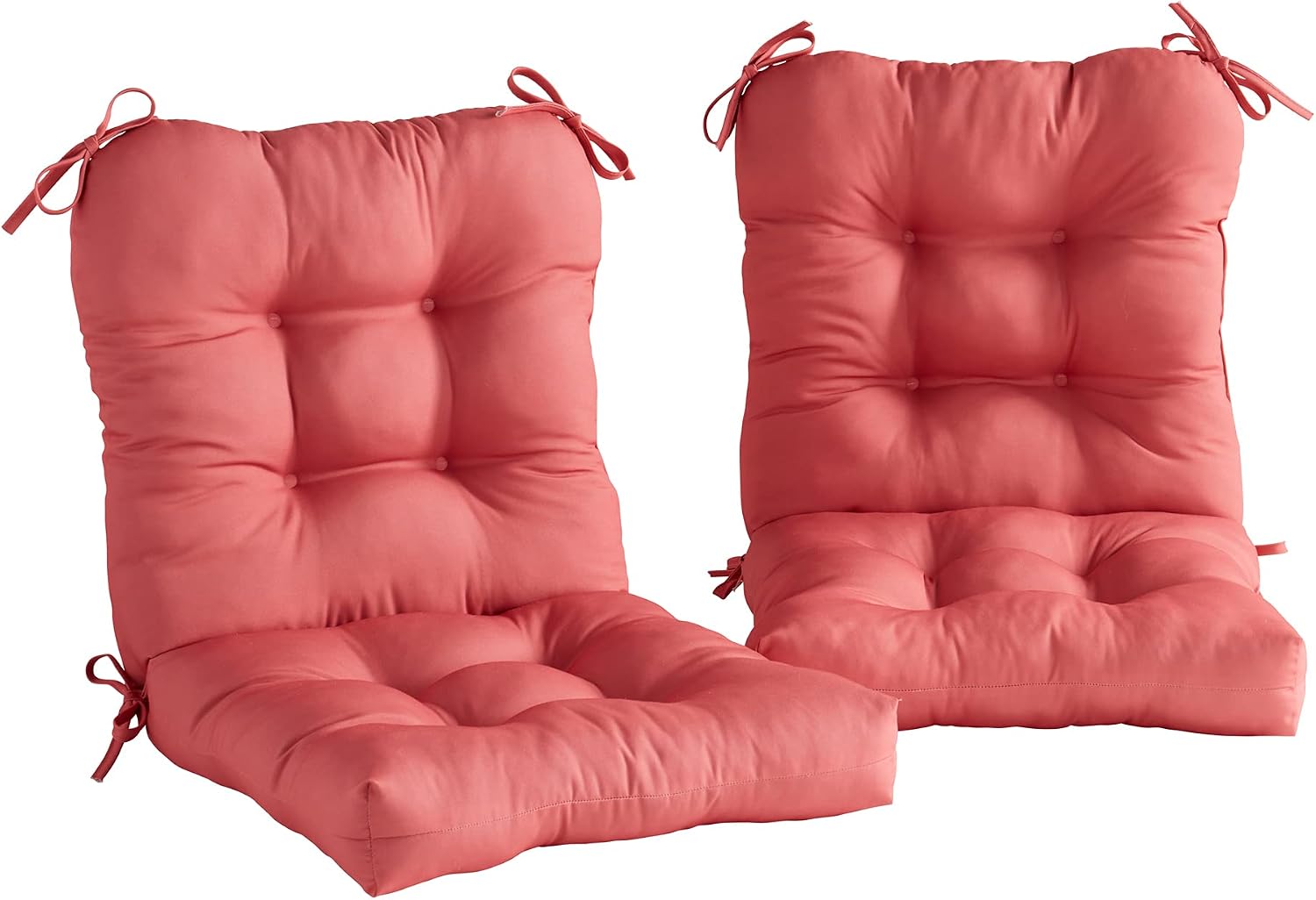 Greendale Home Fashions Outdoor 42x21-inch Seat/Back Chair Cushion (Set of 2), Dusk Pink