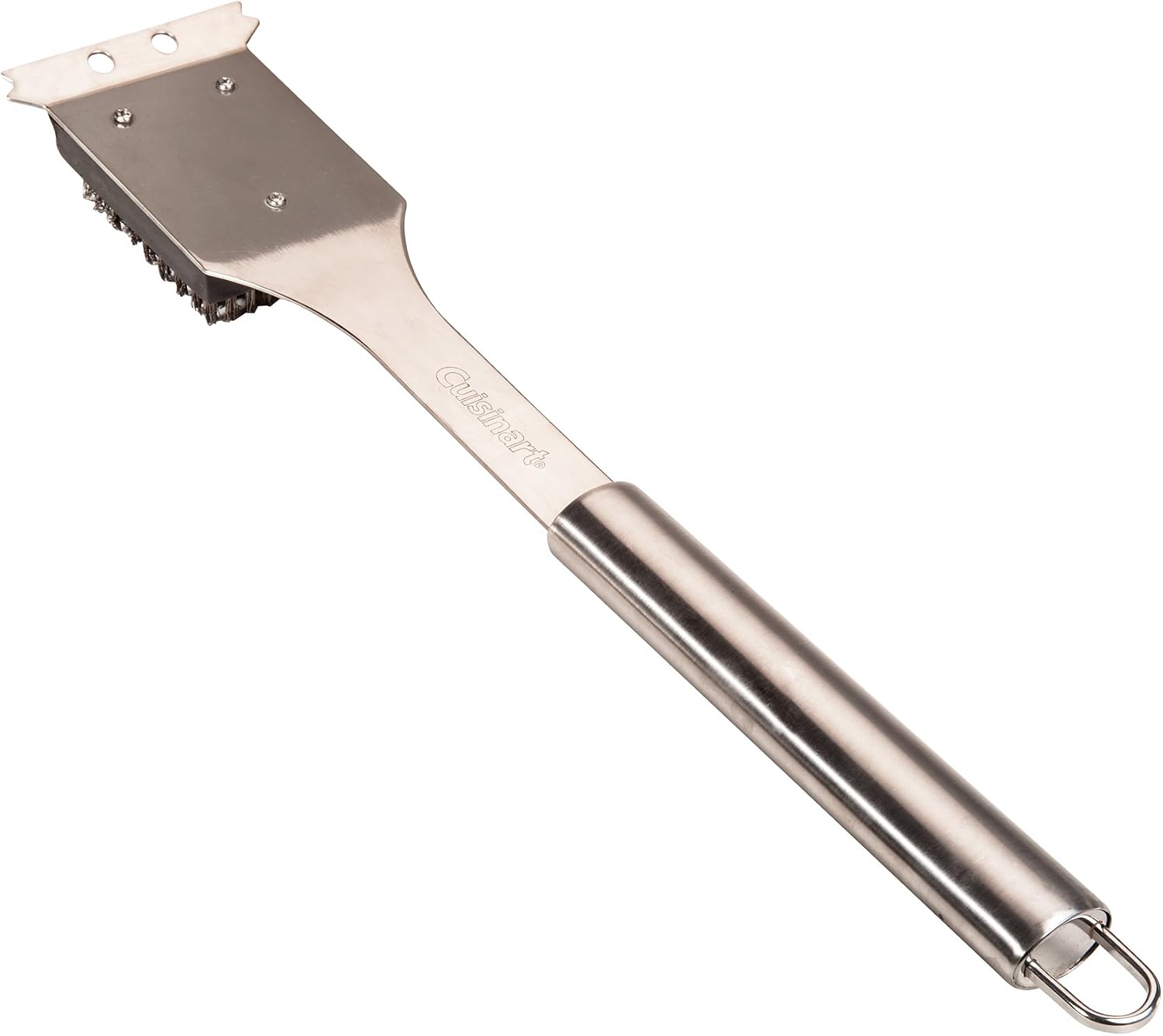 Cuisinart CEG-980 Outdoor Electric Grill with VersaStand & CCB-5014 BBQ Grill Cleaning Brush and Scraper, 16.5', Stainless Steel, 16. 5'