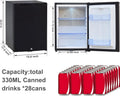 SMETA 12V RV Refrigerator with Lock Key Mini DC Fridge 12 volt Fridge Compact Lockable No Noise Absorption 12V/120V Portable AC for Garage Office Van Medication Storage Dorm 1.3 cuft