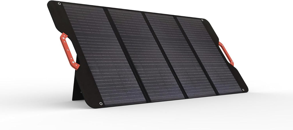 Foldable 100W Portable Solar Panel for Solar Generators, Off-Grid, Camping, Emergency, Overland, Trailer, RV, etc. with Adjustable Kickstand - Water-Resistant IP67