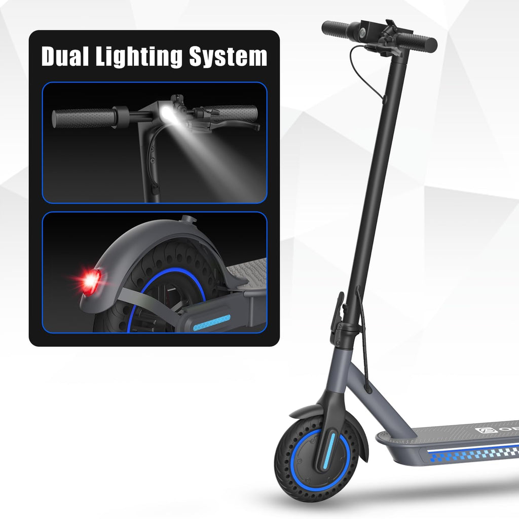 Electric Scooter Adult 350W/500W Motor, Top Speed 19/22 mph, Max 18/22 Miles Ranges, Foldable E Scooters for Adults with Cruise Control APP Control Double Braking for Commuting
