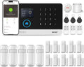 Alarm System for Home Security, WiFi Wireless Security System GSM Home Alarm 24 Piece Kit with Siren, PIR Motion Sensors, Remote Controls, Window/Door Sensors (Tuya and Smart Life APP)