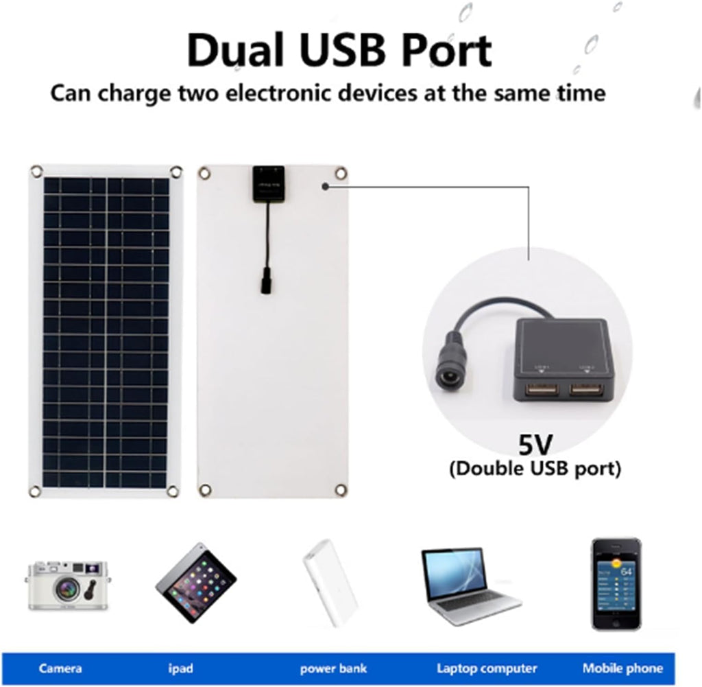 CHRISK 3Pcs 1000W Solar Panel Kit, Solar Power Station Portable Generator Charger 18V with Controller Waterproof Solar Panel for Camping