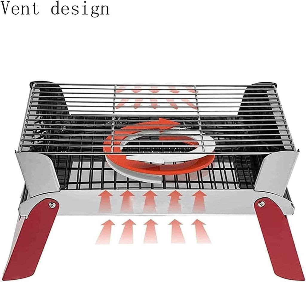 IRYZE Portable Charcoal Grill Portable Charcoal Grill Stainless Steel Folding Grill Tabletop Outdoor BBQ Grill For Picnic BBQ Grill for Outdoor