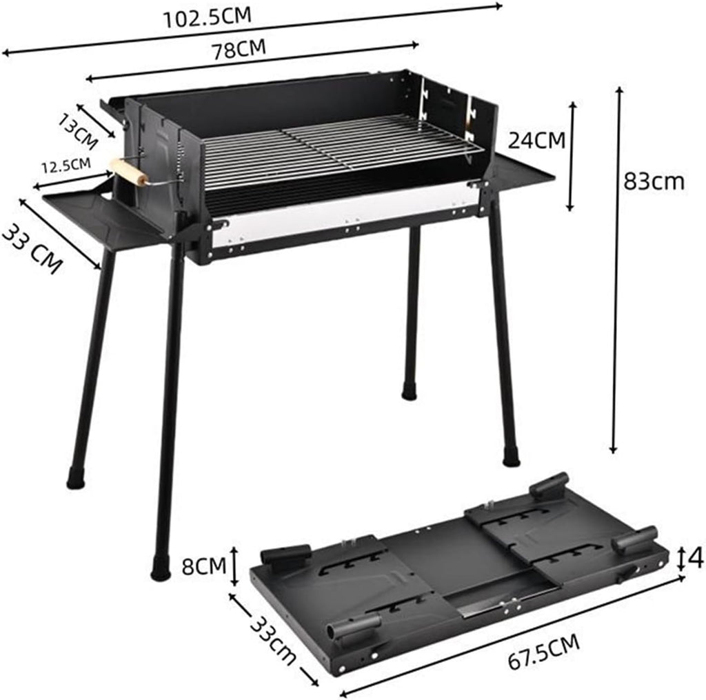 Portable Charcoal Grill Portable Charcoal Grills BBQ Grill Cooking Barbecue Grill for Backyard Party Picnic Travel BBQ Grill for Outdoor