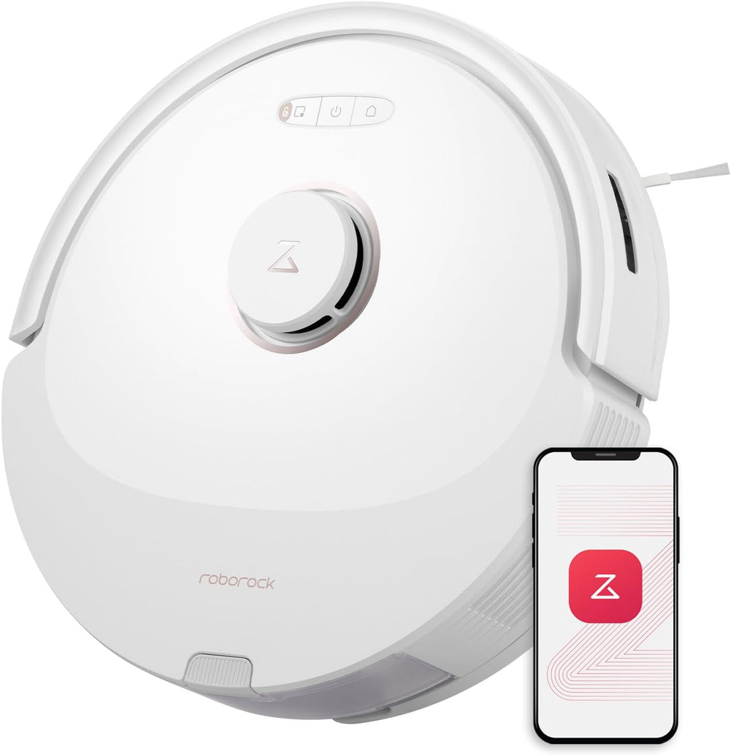 roborock Q8 Max Robot Vacuum and Mop Cleaner, DuoRoller Brush, 5500Pa Strong Suction, Lidar Navigation, Obstacle Avoidance, White (Renewed)