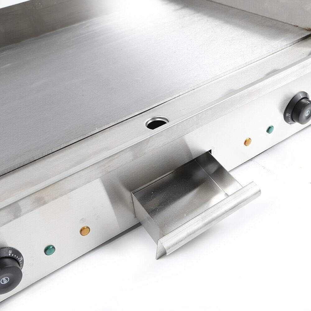 Commercial Electric Griddle 110V 4400W Electric Flat Top Griddle Non-Stick Teppanyaki Grill, 29'' x 16'' Cooking Plate, Stainless Steel Restaurant Electric Countertop Griddle Tabletop Grill