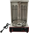 Electric 2 Burners Turkish Barbecue Machine Shawarma Maker Kebab Gyro Grill Stainless Steel Vertical Rotating Oven with Meat Catch Pan and Adjustable Tempereture