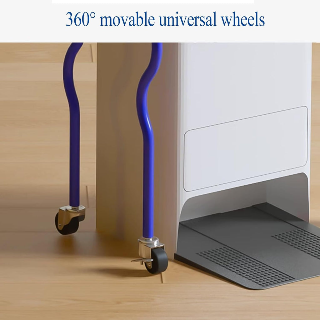 Metal Storage Cabinet 20 Inches Wide for Robot Vacuum and Mop Self Emptying, Robot Vacuum Stand Cabinet Vacuum Garage Hiding Cabinet Side Table for Living Room
