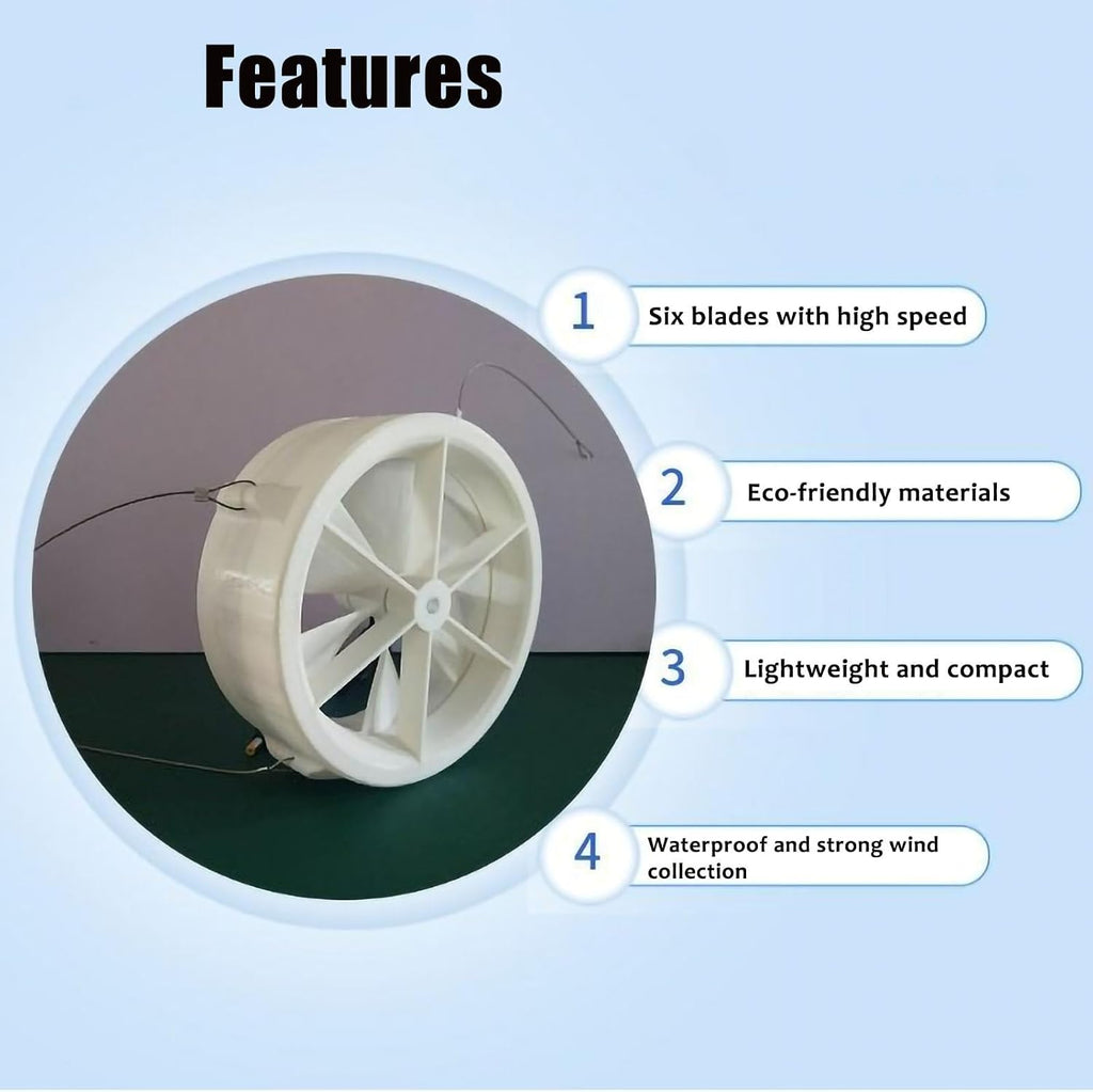 12V 25W Portable Dual Wind And Water Turbine Generator – USB Charger, Micro Hydroelectric Power Generator For Outdoor Camping And DIY Projects