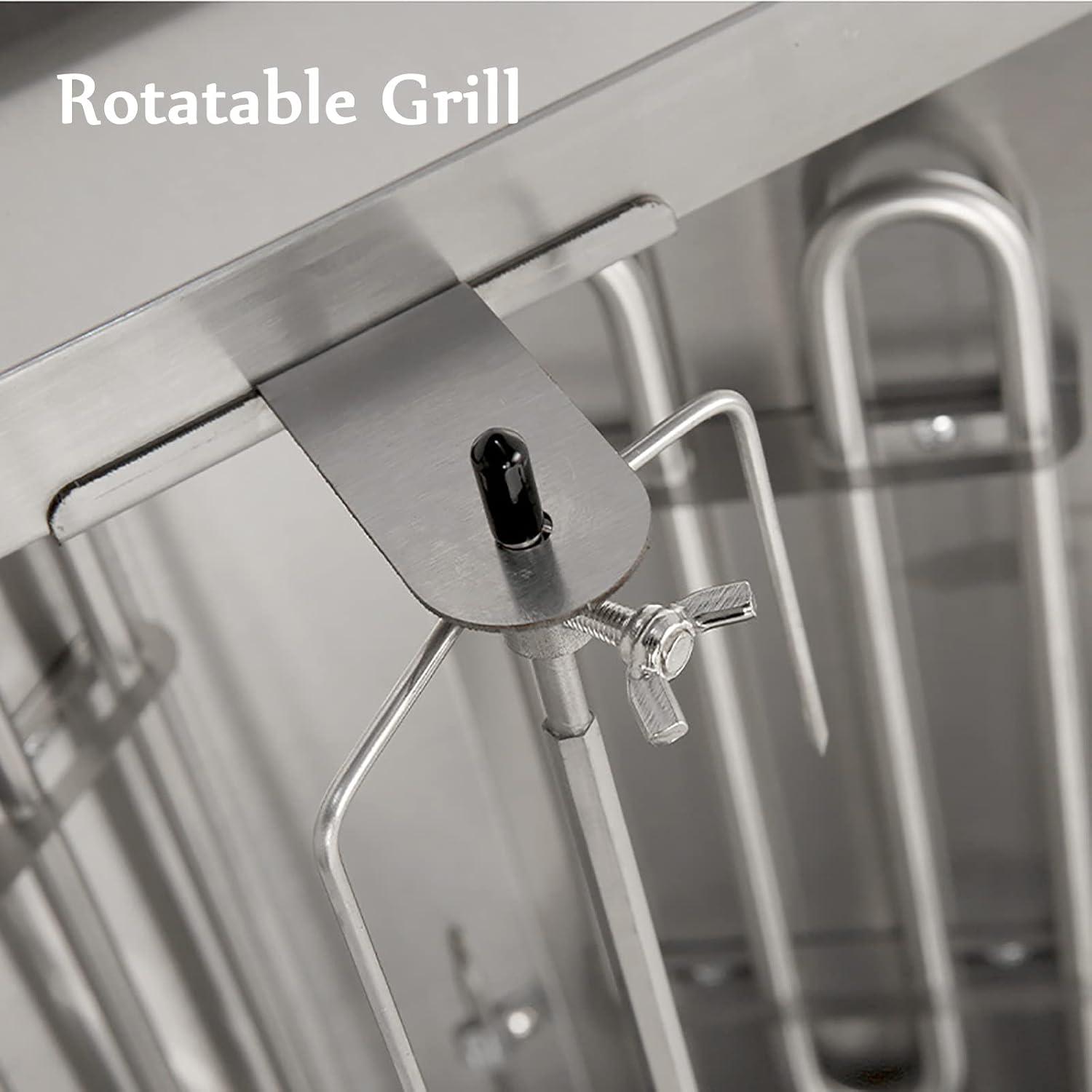 Vertical Rotisserie Oven Grill, Countertop Rotation Kebab Grill, Adjustable Temperature 50-300℃, With Double Row Cooling Holes, 360 ° All-Round Grilling, for Restaurant, Home Kitchen
