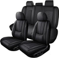 Full Set Seat Covers for Lexus LS 400 1995-1999,Leather Car Seat Cover,Soft Seat Cushion Covers with Airbag,Waterproof Automobile Seat Protectors for LS 400(Black,Standard)