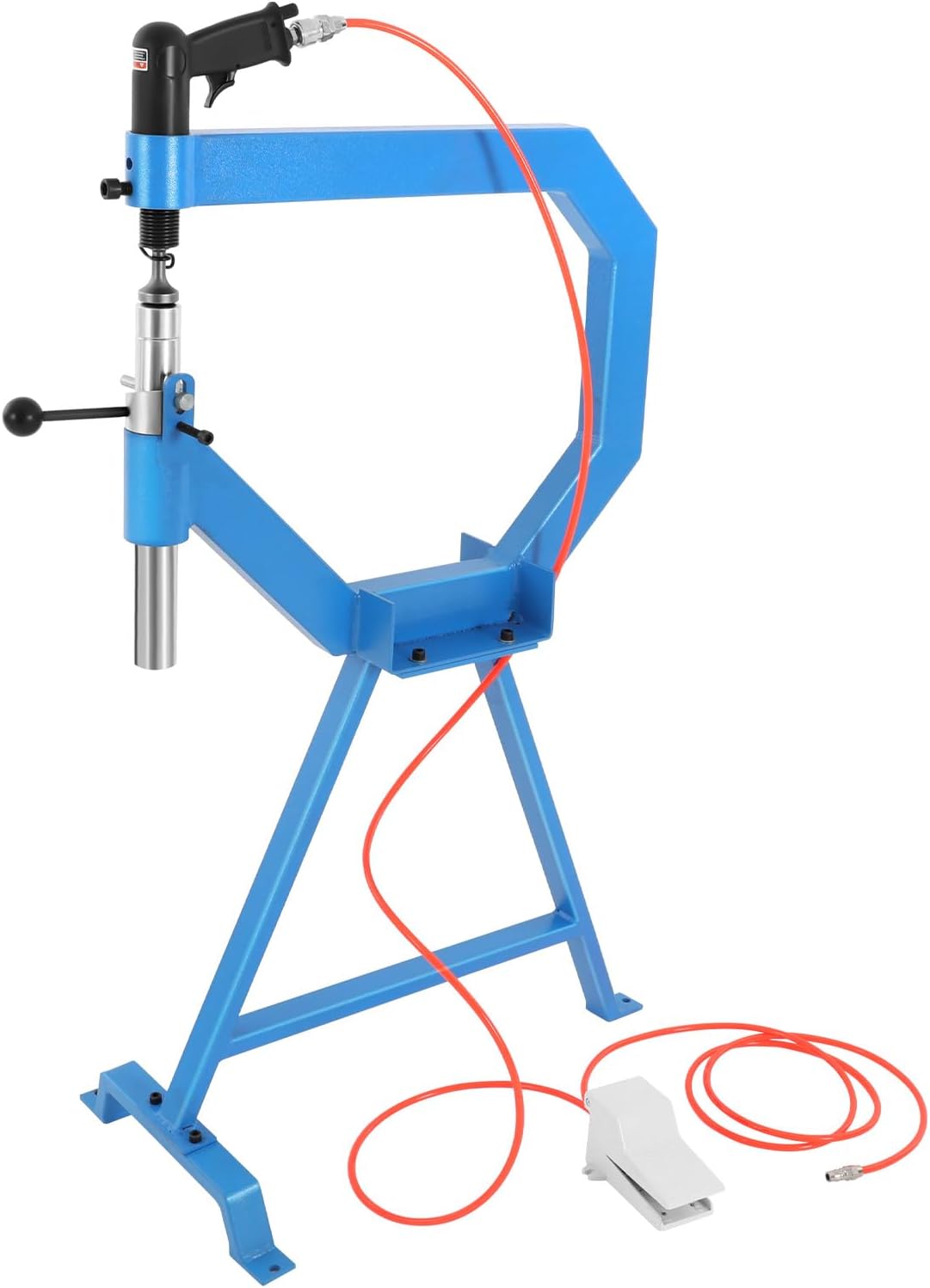 4' Pneumatic Planishing Hammer, 875-1350RPM Planishing Hammer Bending Machine 1 '2 '3 'Anvil Size Sheet Metal Shaping Machine 50-100PSI Airpress Tool Polierhammer with Stand & Pedal for Industrial