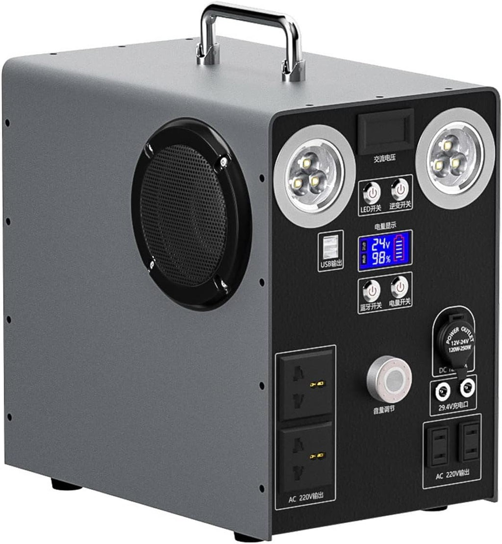 1000 W Portable Power Station, Solar Generator Backup Power Supply, with LED Light and Bluetooth Speaker, for Home Backup, Emergency, Outdoor Camping Or RV Travel(220V/1000w~1087wh)